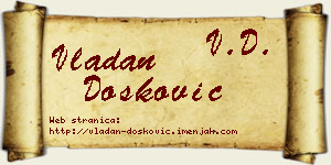 Vladan Dosković vizit kartica